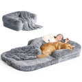 EHEYCIGA Foldable Human Dog Bed, 72"x44"x11" Orthopedic Memory Foam Human Sized Dog Bed, Waterproof Pet Bed fo