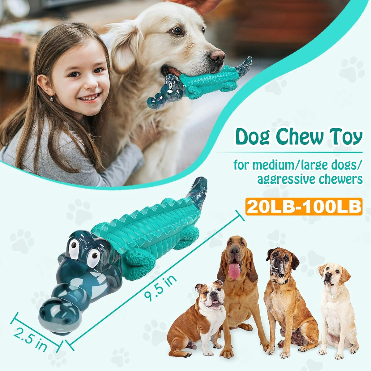 Dog Toys for Aggressive Chewers - Tough,Indestructible Dog Chew Toys for Large, Medium,Small Breed to Keep The - view 2