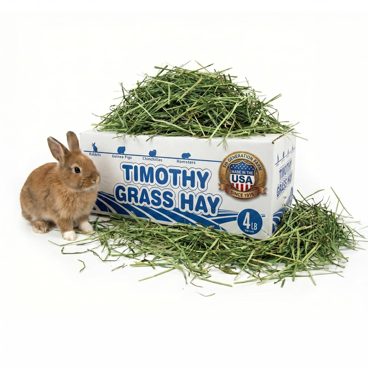 High Desert 2nd Cutting Timothy Hay for Rabbits, Guinea Pigs, Chinchillas and Small Pets, Soft Leafy for Daily
