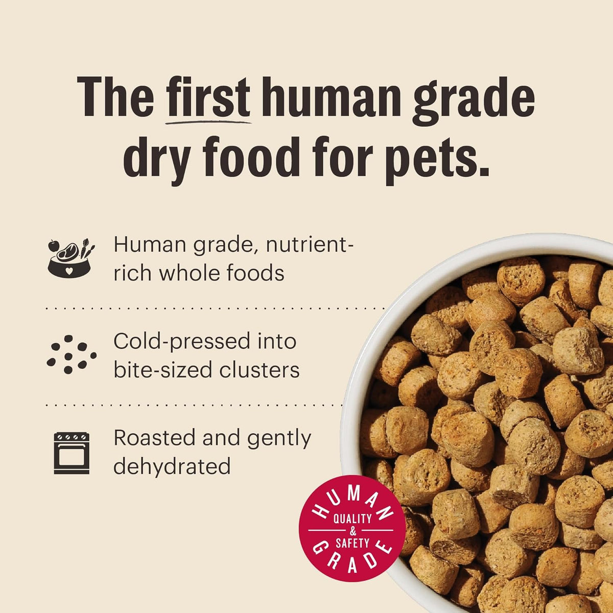 The Honest Kitchen Whole Food Clusters Grain Free Turkey Dry Dog Food, 20 lb Bag - view 4