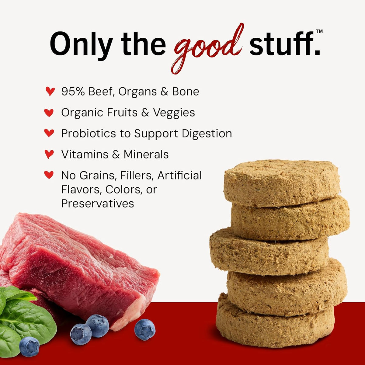 Stella & Chewy's Freeze-Dried Raw Dinner Patties - Beef Recipe - High Protein Grain-Free Puppy & Dog Food - Pe - view 3