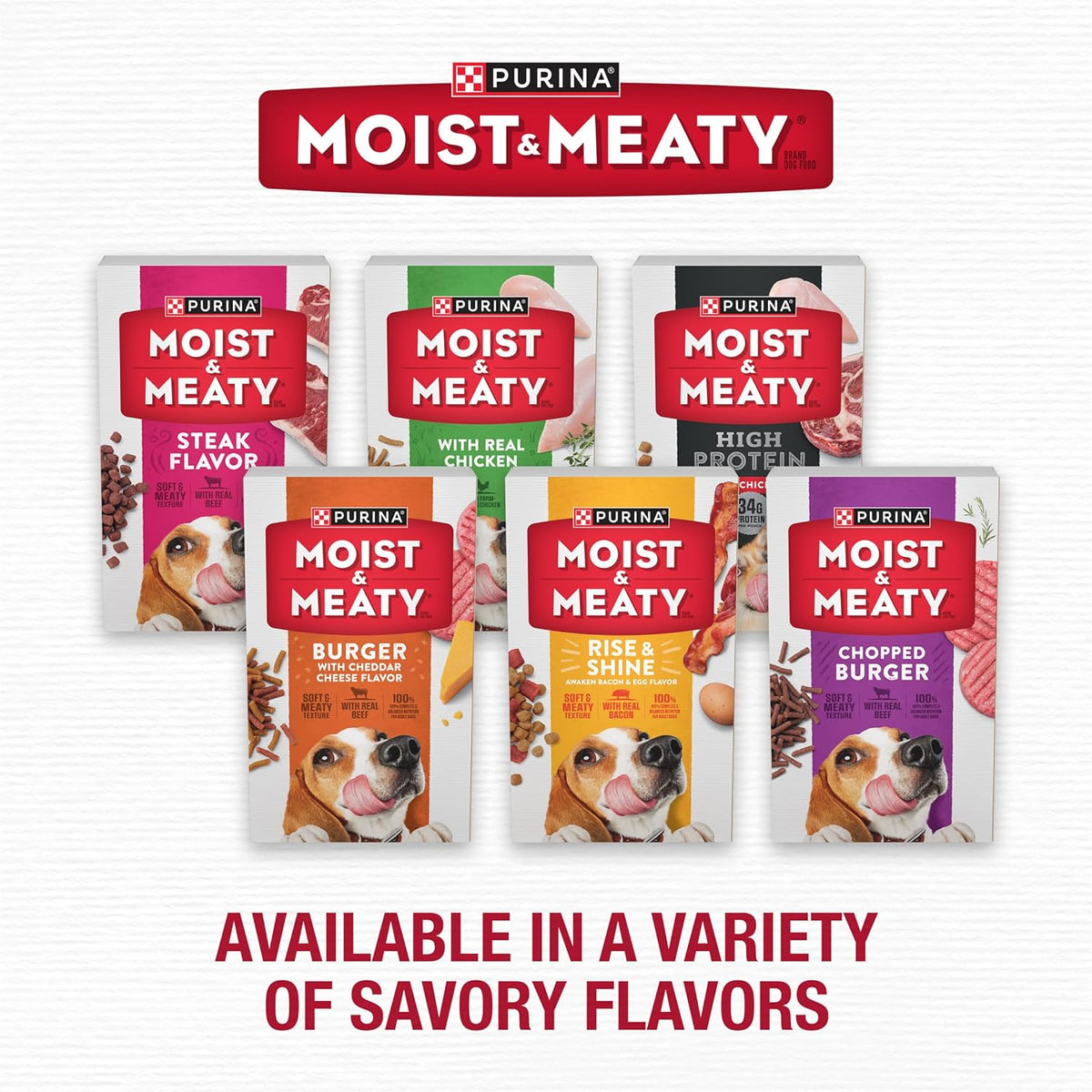 Purina Moist and Meaty Burger With Cheddar Cheese Flavor Dry Soft Dog Food Pouches - 36 ct. Pouch - view 6