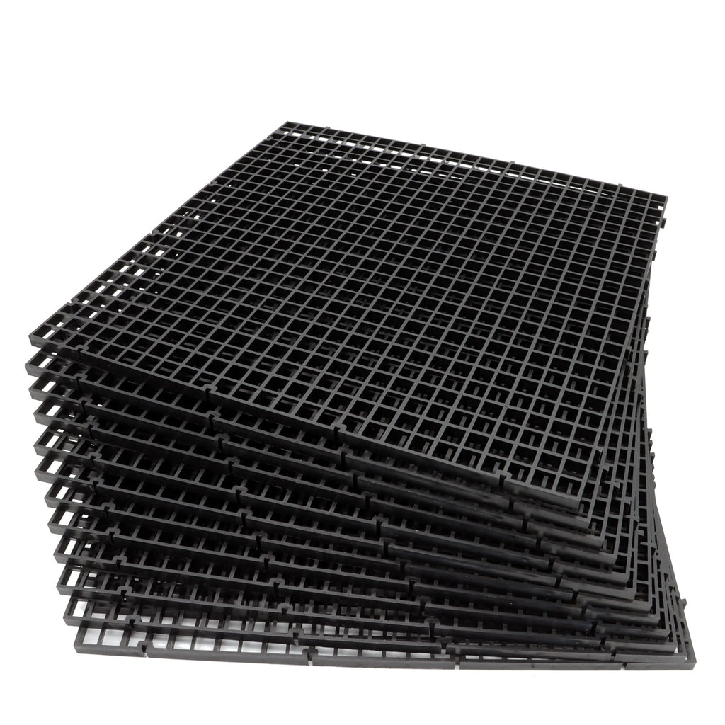 ALEGI 12 Pcs Aquarium Fish Tank Divider Plastic Egg Crate Aquarium Filter Bottom Tray Grid Isolation Board Par