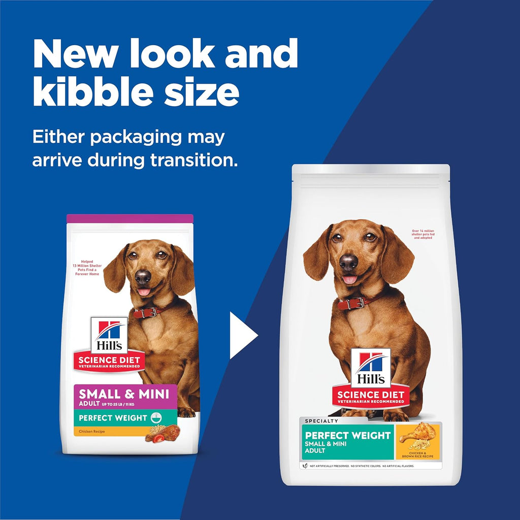 Hill's Science Diet Adult Perfect Weight Small & Mini Dry Dog Food, Chicken, 4 lb. Bag - view 2