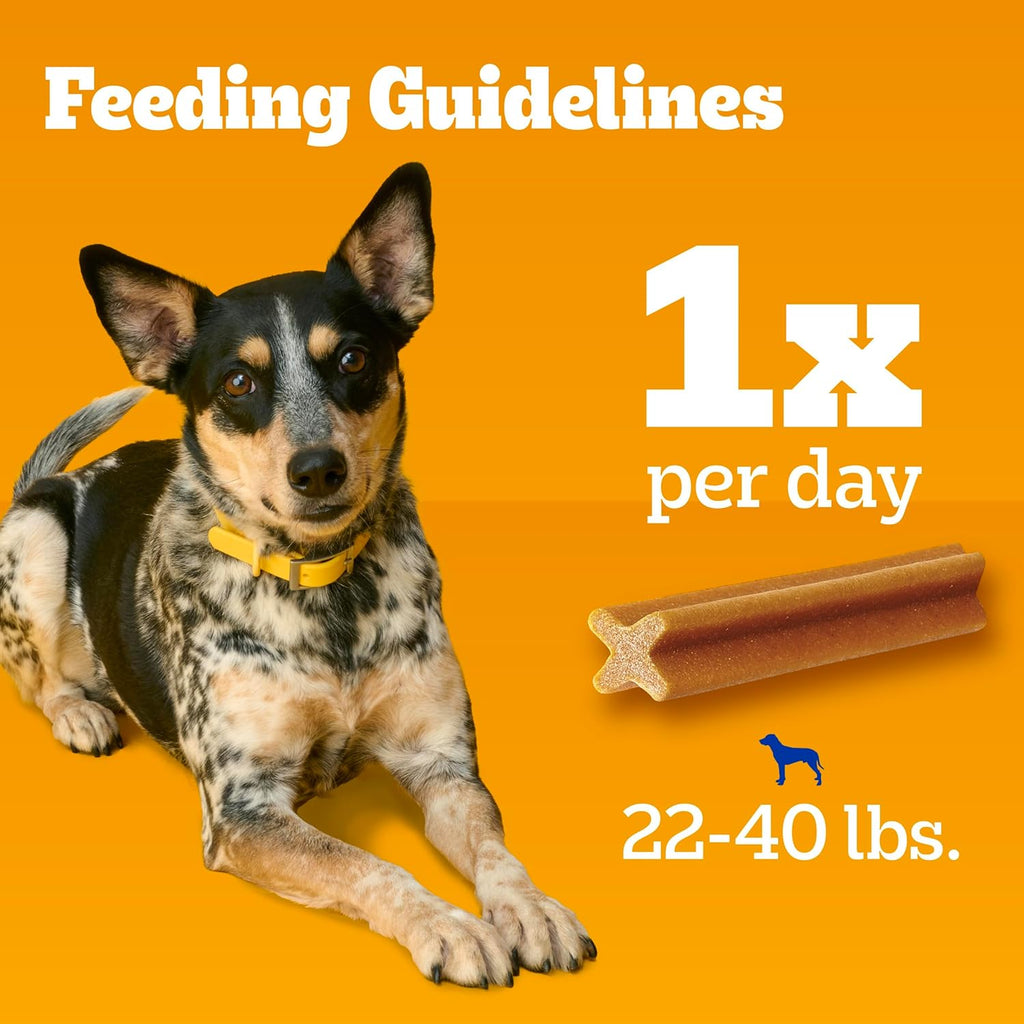 Pedigree Dentastix Small & Medium Breed Dog Treats, Original with Real Chicken, 21.1 oz. Bag (45 Treats) - view 8