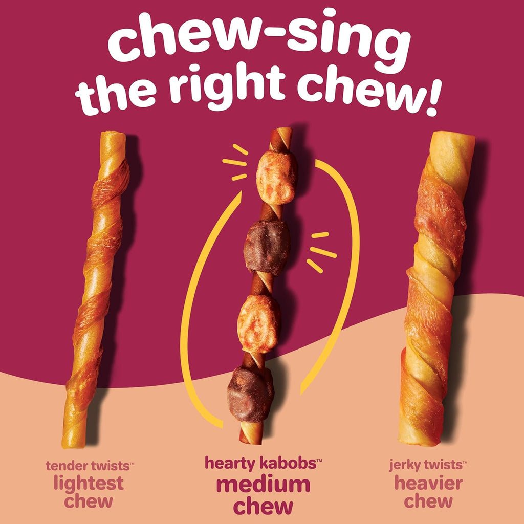 Hartz Oinkies Hearty Kabob Dog Treats with 100% Real Chicken, Duck, Sweet Potato & Carrot, Rawhide-Free, Natur - view 6