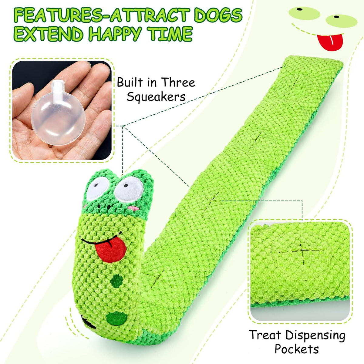 Squeak Dog Toys for Stress Release & Boredom Relief, Dog Puzzle IQ Training, Snuffle Foraging Instinct Trainin - view 2