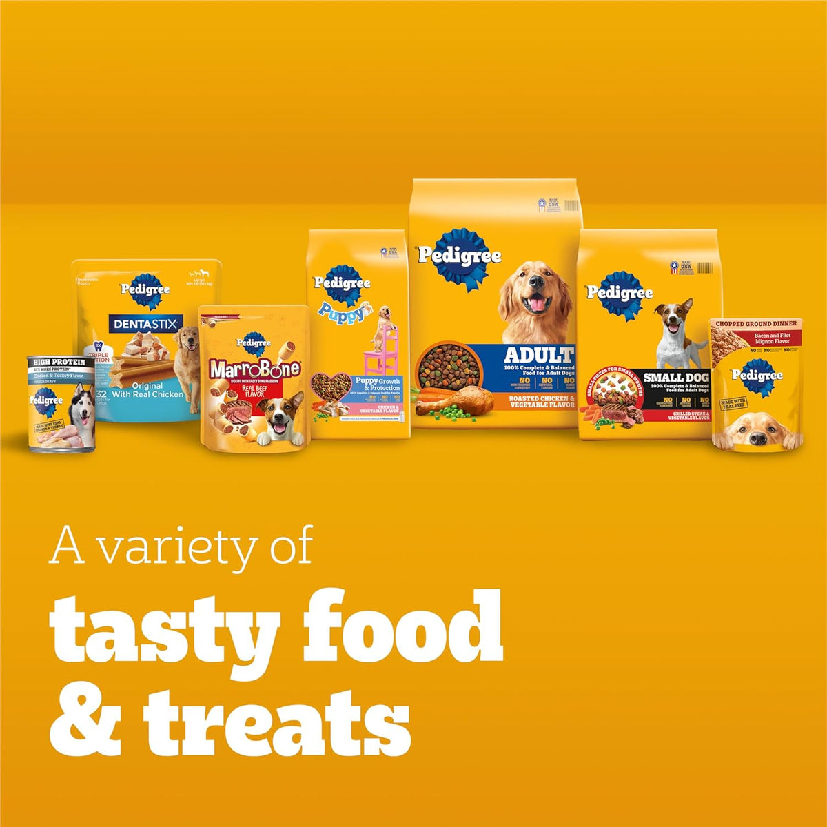 Pedigree Chopped Ground Dinner Wet Dog Food Beef & Bacon Variety Pack, (30) 3.5 oz. Pouches