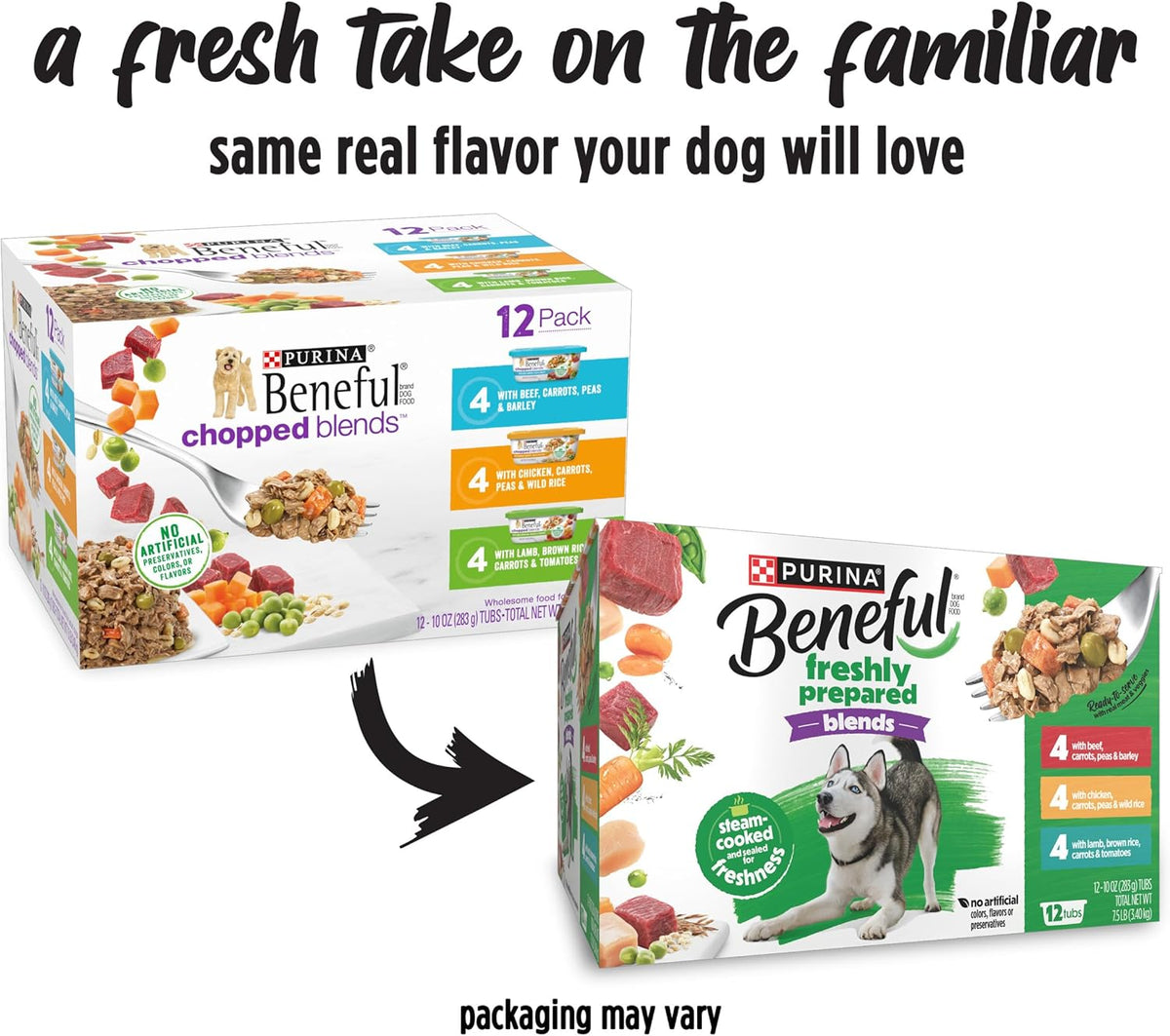 Purina Beneful Freshly Prepared Blends Wet Dog Food Variety Pack with Beef, Chicken, or Lamb Dog Food - (Pack  - view 2