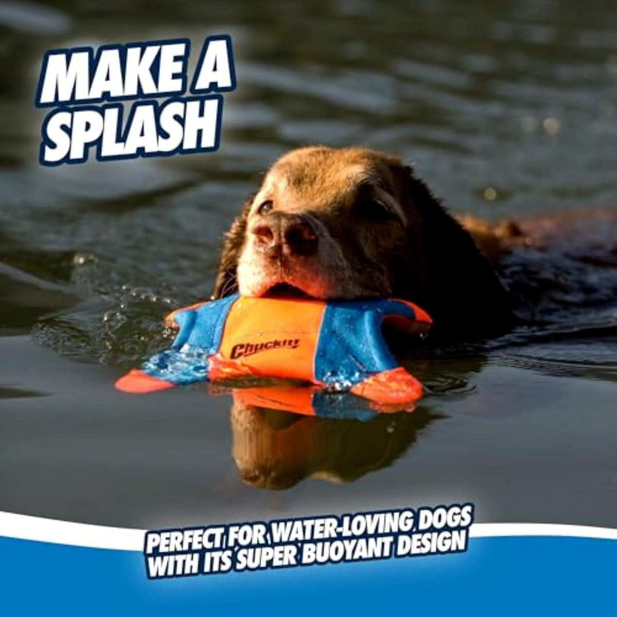 Chuckit! Flying Squirrel Fetch Dog Toy - Water Floating Flyer - Soft and Durable Polyester Canvas Construction - view 5