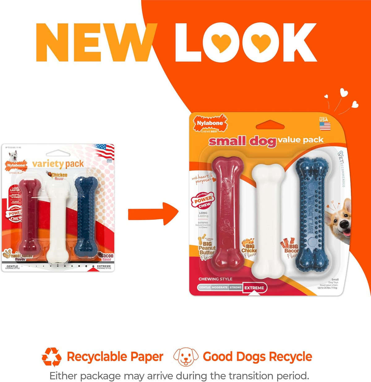 Nylabone Original Bone Power Chew Toy Value Pack for Dogs, Durable Dog Toys for Aggressive Chewers, Long Lasti - view 2