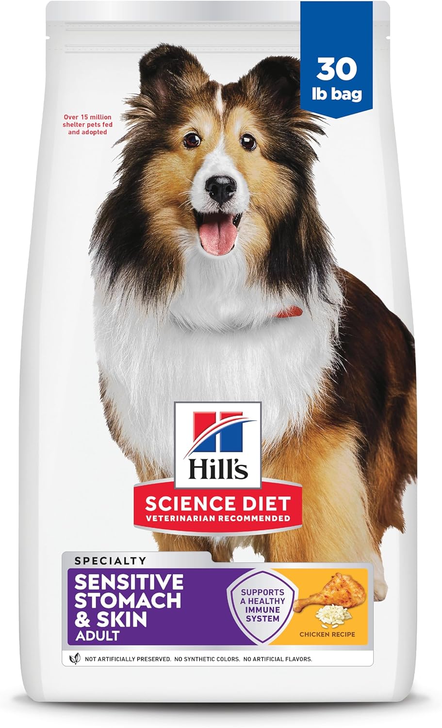 Hill's Science Diet Sensitive Stomach & Skin, Adult 1-6, Stomach & Skin Sensitivity Support, Dry Dog Food, Chi