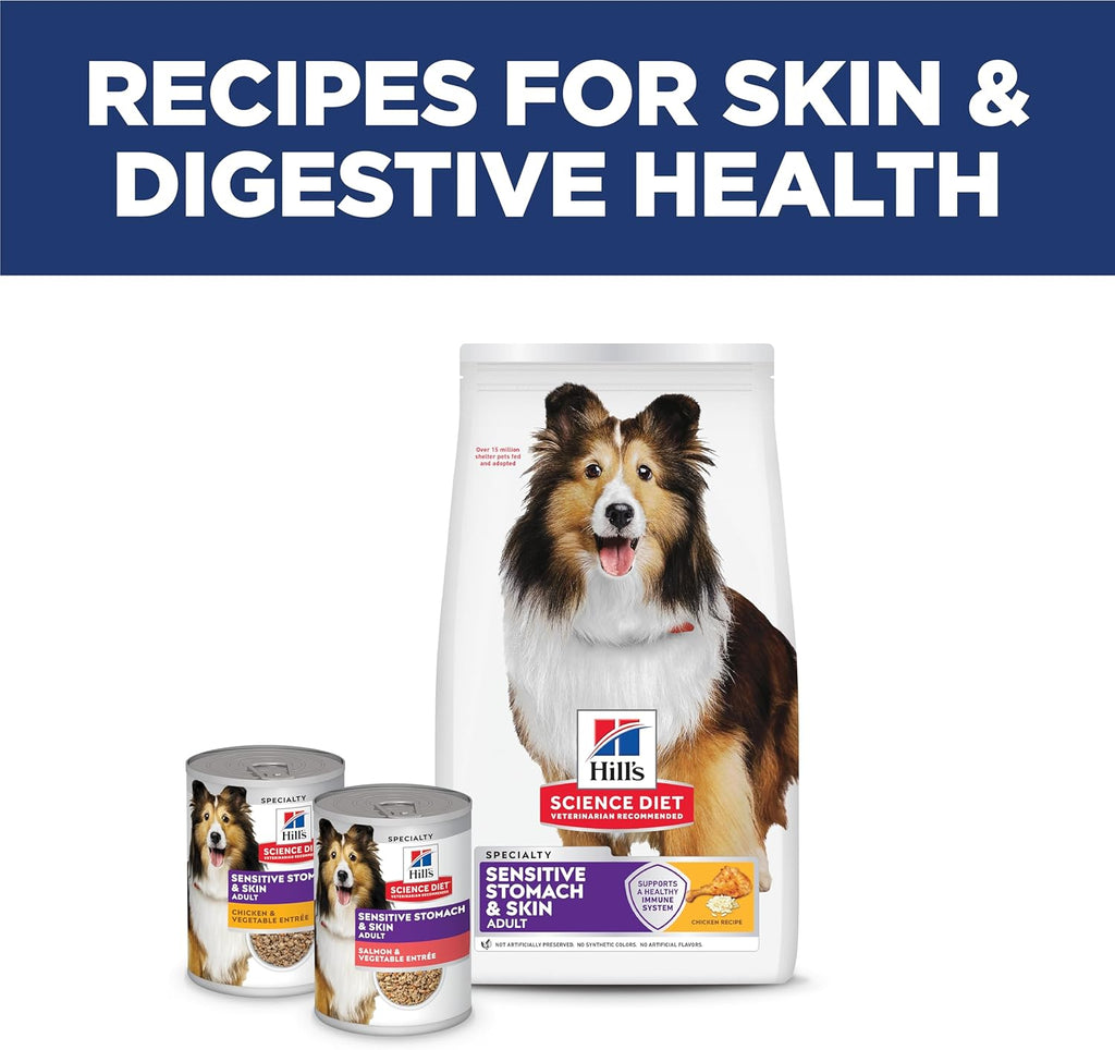 Hill's Science Diet Sensitive Stomach & Skin, Adult 1-6, Stomach & Skin Sensitivity Support, Dry Dog Food, Chi - view 10