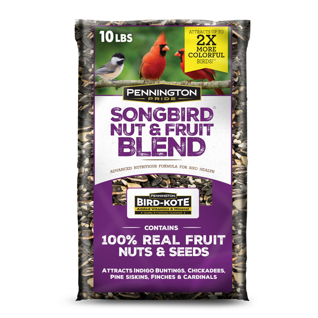 Pennington Pride Songbird Nut & Fruit Blend, Wild Bird Seed for Outside Feeders, Advanced Nutrition Formula fo