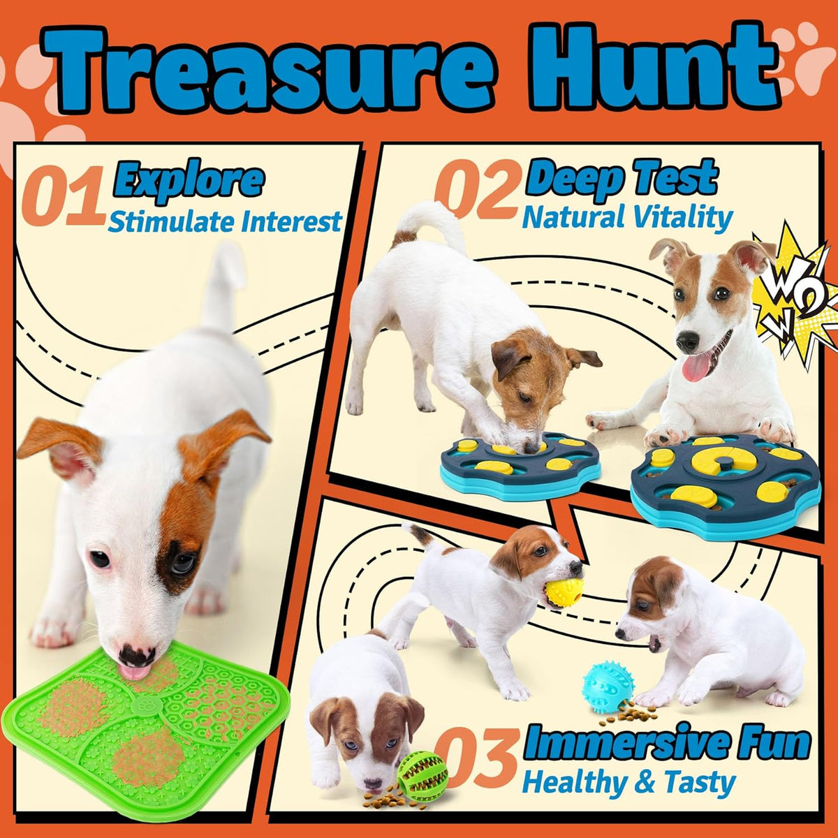 Forfon 9 Pack All-Around Dog Puzzle Toy Set -Mentally Stimulating Dog Enrichment Toys for Small to Medium Smar - view 3