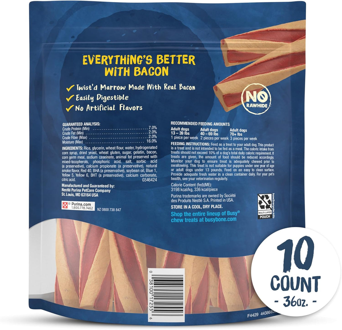 Purina Busy With Beggin' Dog Treats, Twist'd - 10 Count (Pack of 1) - view 10