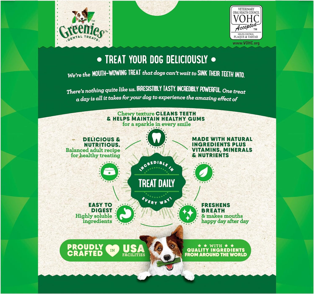 Greenies Veterinarian-Recommended Adult Natural Dental Dog Treats Regular Size, Original Flavor, 36 oz. Pack,  - view 9