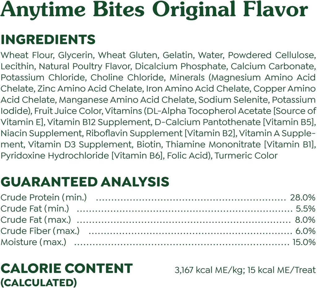 Greenies Anytime Bites Dog Treats, Original Flavor, 24 oz. Bag - view 9