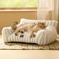 Bedsure ComfyFleece™ Cute Cat Couch for Pets - As Seen on TV on Good Day New York, Fuzzy Cats beds for Indoor 