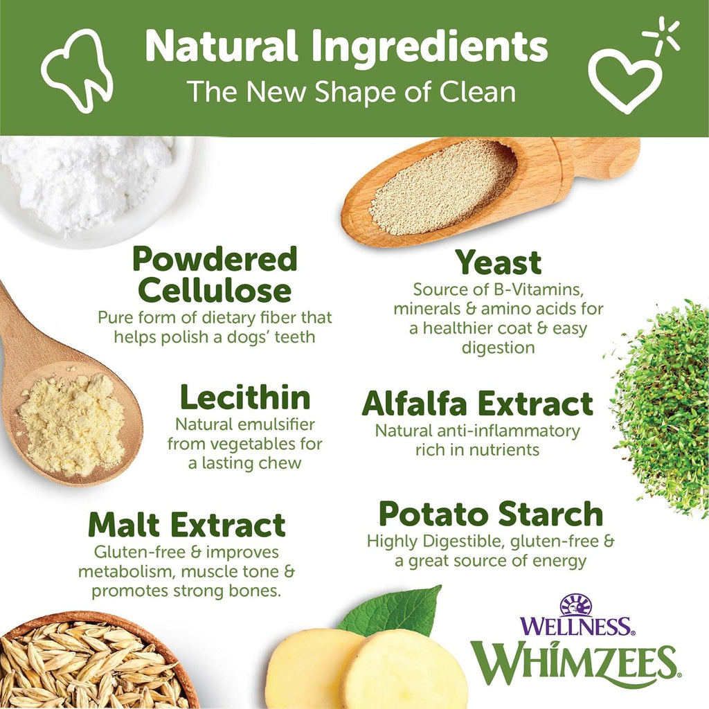 WHIMZEES Wellness Brushzees Dog Dental Treats, Natural Chews, Extra Small Size Stick, (48 Count) - view 6