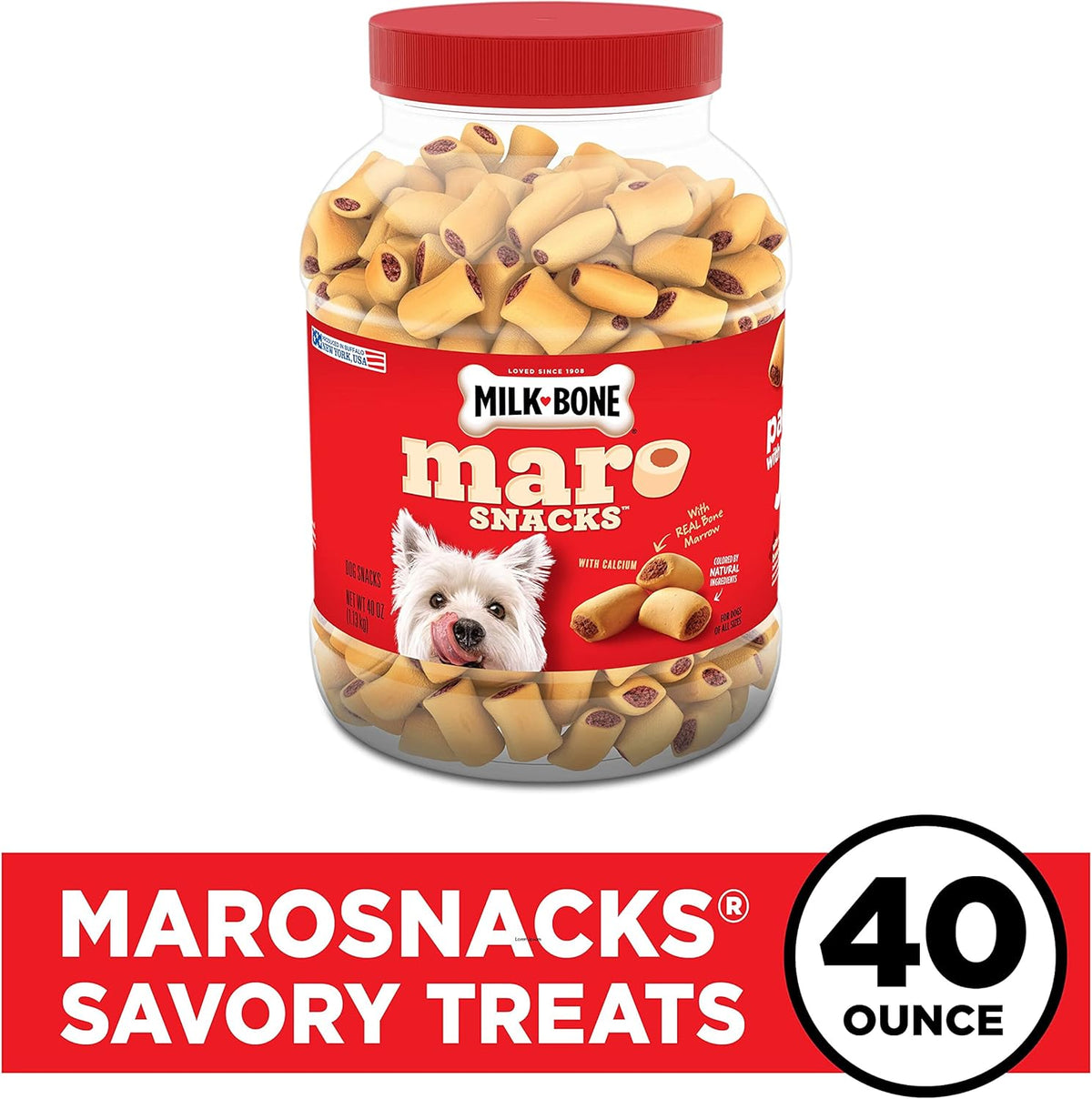 Milk-Bone MaroSnacks Small Dog Treats With Bone Marrow, 40 Ounce Container - view 2