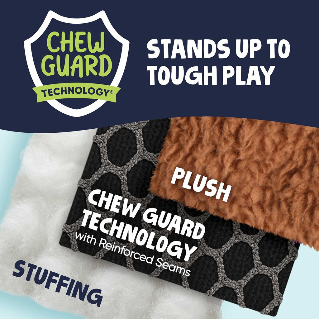 goDog Checkers Just for Me Dinos Bruto Squeaky Plush Dog Toy, Chew Guard Technology - Purple, Mini - view 5