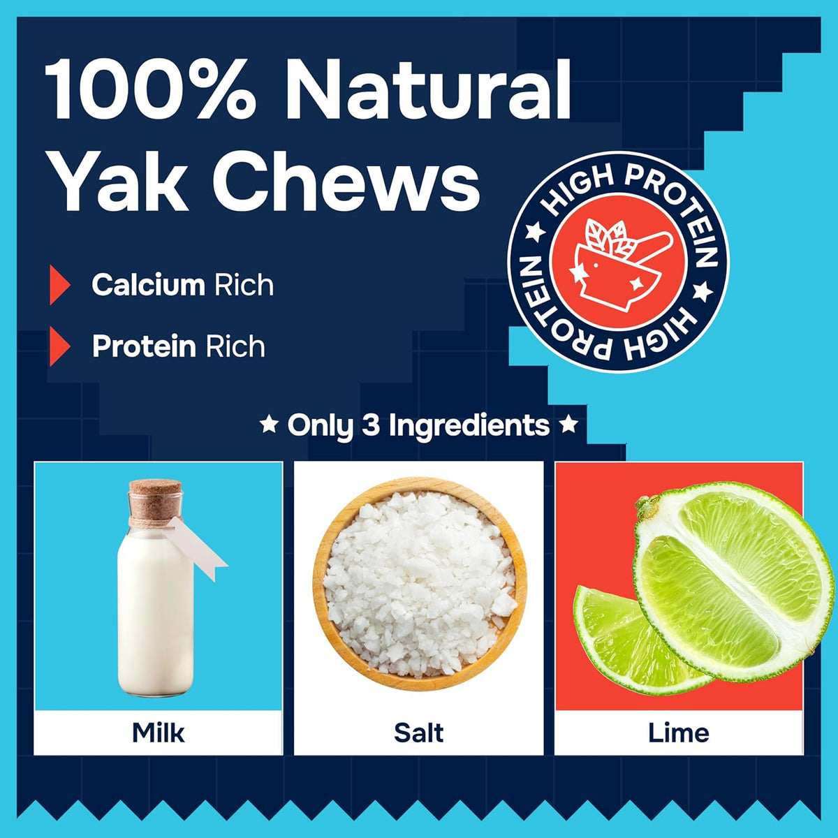 100% Natural Yak Cheese Himalayan Made Dog Chews All Breeds - Lactose Free Yak Chew for Small, Medium & Large  - view 4