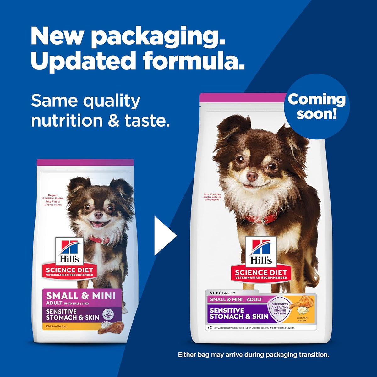 Hill's Science Diet Sensitive Stomach & Skin, Adult 1-6, Small & Mini Breeds Stomach & Skin Sensitivity Suppor - view 2