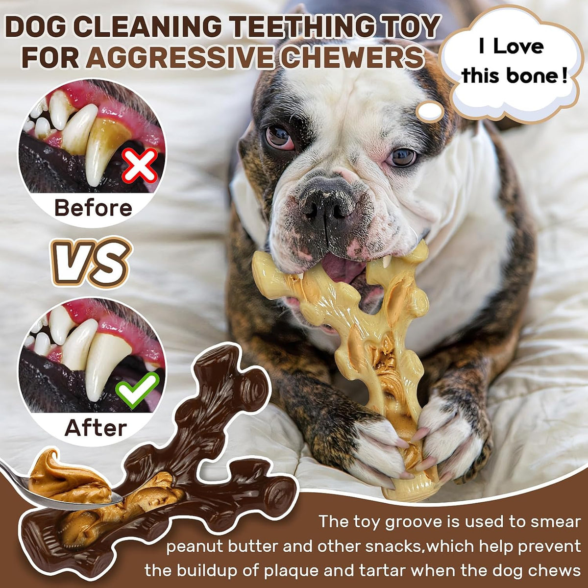 2 Pack Dog Chew Toys for Aggressive Chewers,Boredom and Stimulating Best Dog Toys for Medium/Large Breed,Tough - view 5