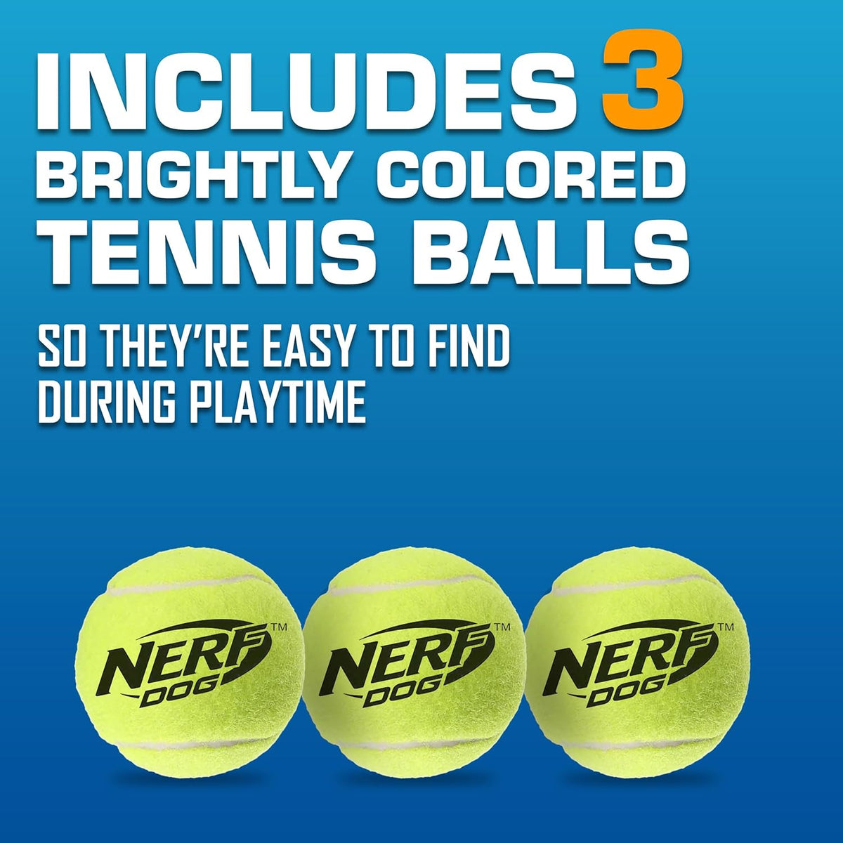 Nerf Dog Tennis Ball Blaster Dog Toy Gift Set, Tennis Ball Dog Fetch Toy Launches up to 50 ft, Dog Ball Throwe - view 5