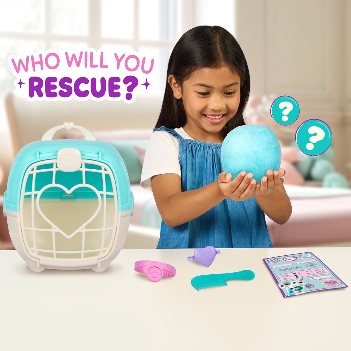 SCRUFFALUVS Blue Surprise Pet, Mystery Plush Toys, Stuffed Animals, Wash to Reveal 1 of 3 Rescue Pets: Puppy,  - view 3