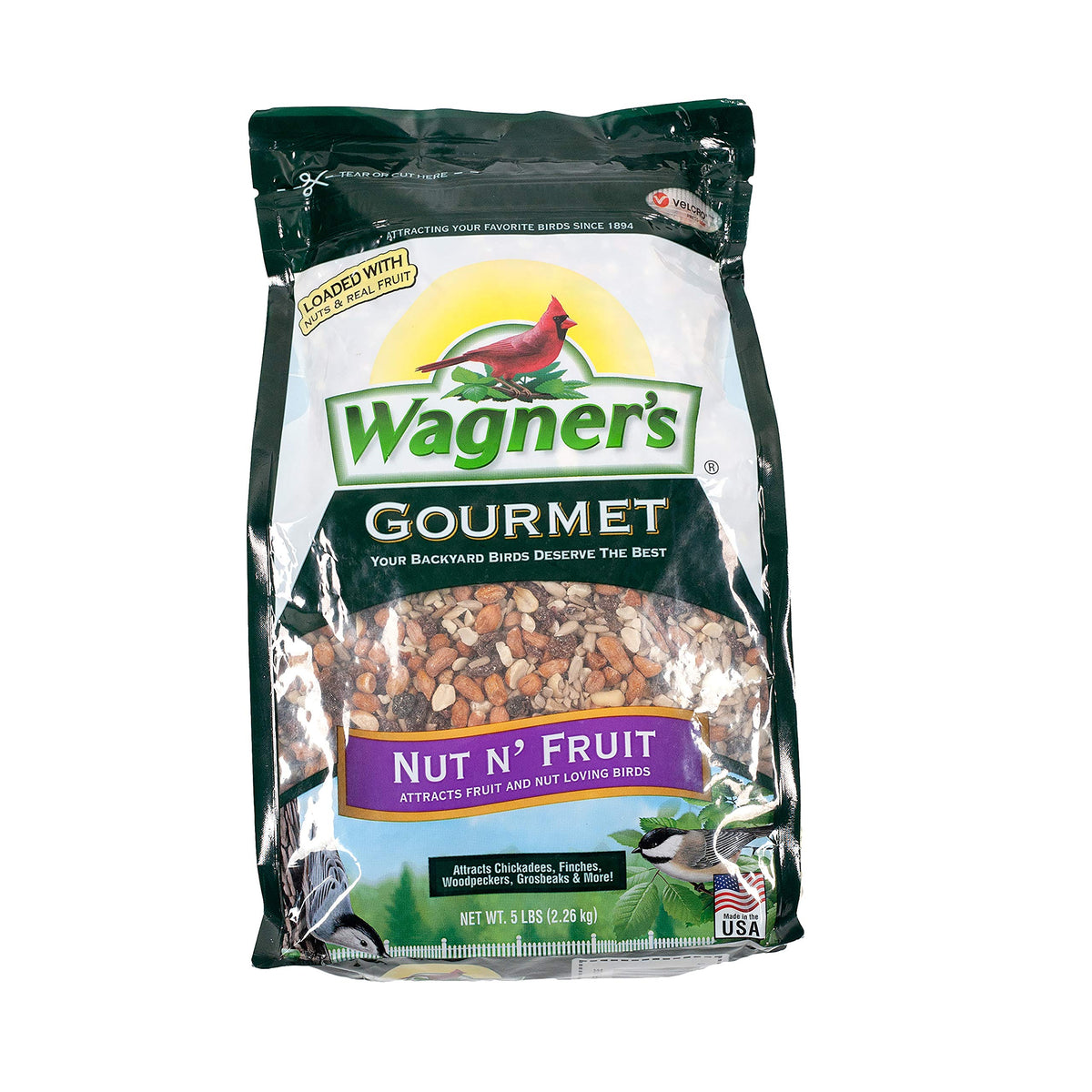 Wagner's 82072 Gourmet Nut & Fruit Wild Bird Food, 5 Pound (Pack of 1)