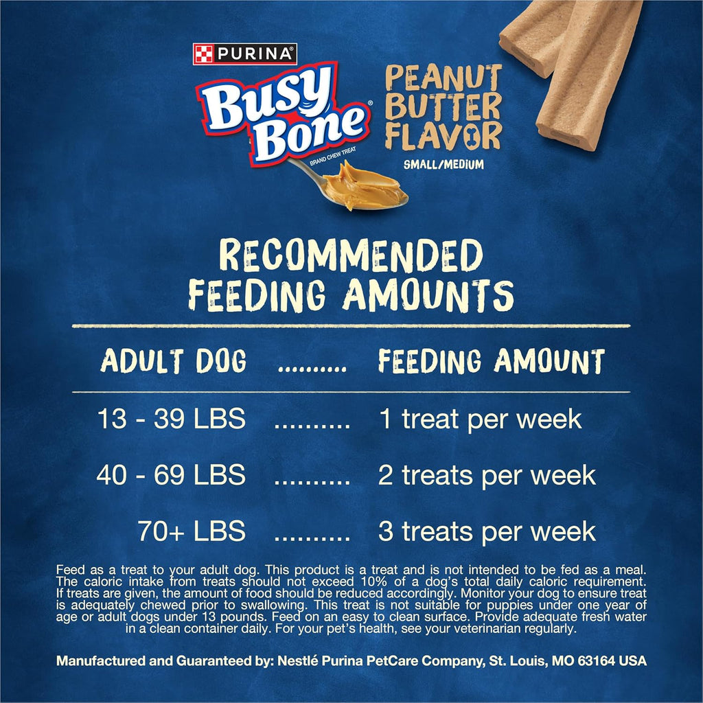 Purina Busy Bone Adult Dog Chew Bone Treats, Peanut Butter - 10 ct. Pouch - view 7