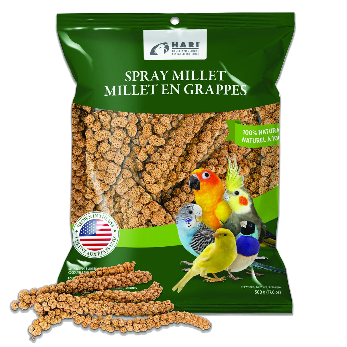Living World – Millet Spray for Birds, 17.6 Oz – Premium Treat for Budgies, Canaries, Finches, Cockatiels and 
