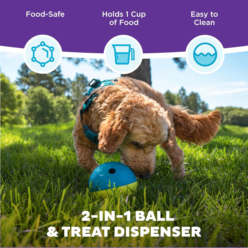 Outward Hound by Nina Ottosson Treat Tumble – Interactive Food-Dispensing Dog Puzzle Ball, Level 1 Beginner, S - view 2