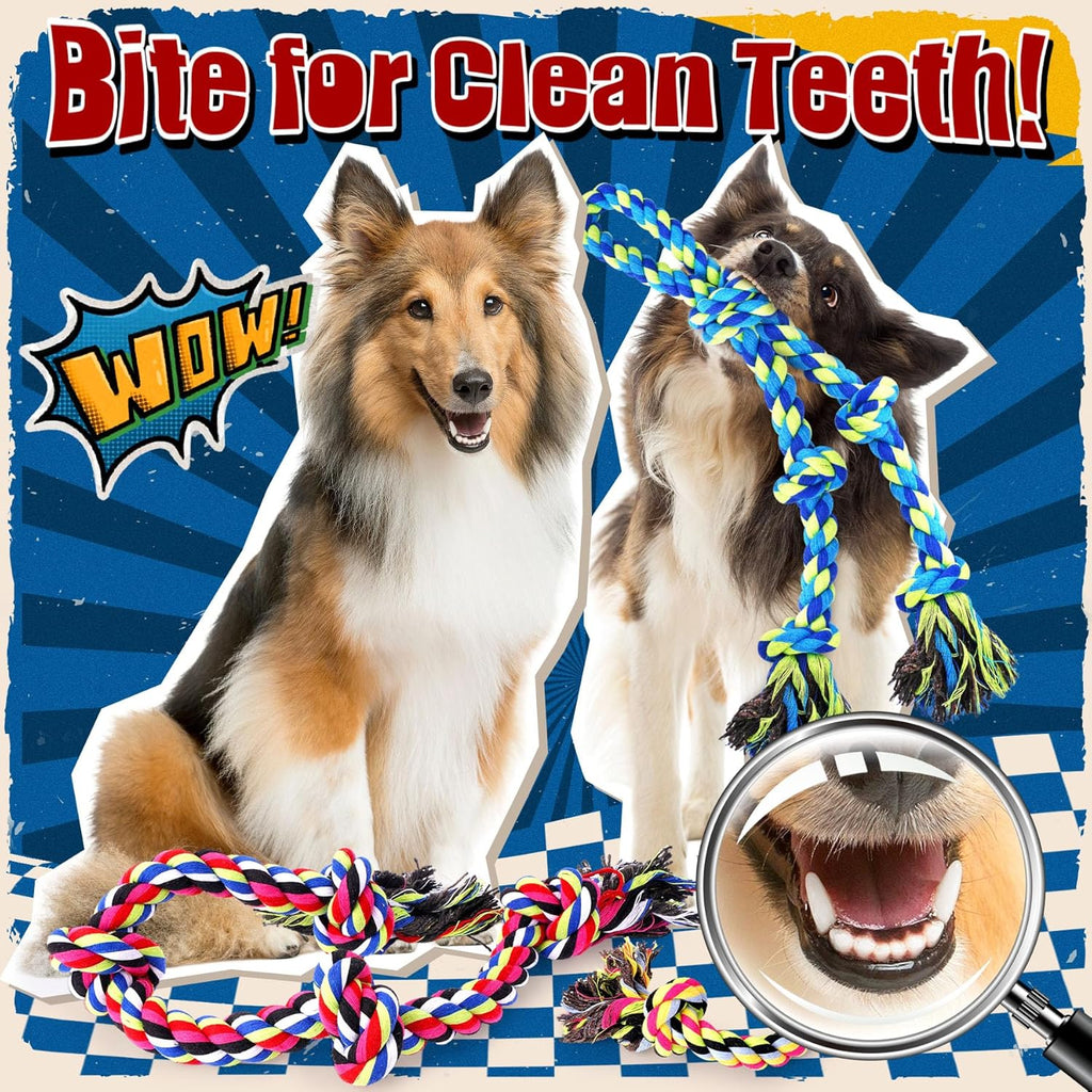 Forfon Tough & Strong Dog Toy for Aggressive Chewers – Tough Chew Toys for Large Dogs, Ideal for Tug-of-War &  - view 4