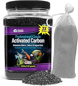 Premium Activated Carbon, Aquarium Carbon for Fish Tank Filter, Aquarium Filter Media, Granulated Charcoal for