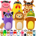 Jalousie 5 Pack Tough Plush Animal Dog Toys Assortment Value Bundle Dog Squeaky Toys Assortment Puppy Pet Mutt