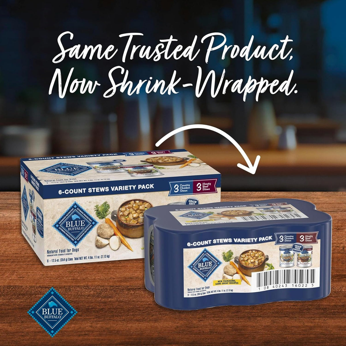 Blue Buffalo Blue's Stew Natural Wet Dog Food, Made with Natural Ingredients, Hearty Beef and Country Chicken  - view 2