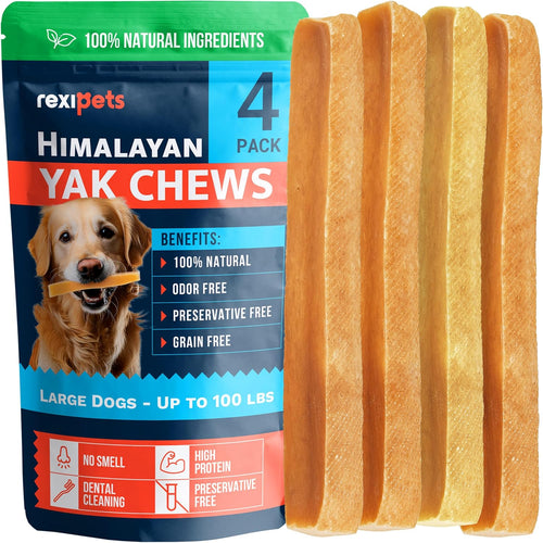 100% Natural Yak Cheese Himalayan Made Dog Chews All Breeds - Lactose Free Yak Chew for Small, Medium & Large 